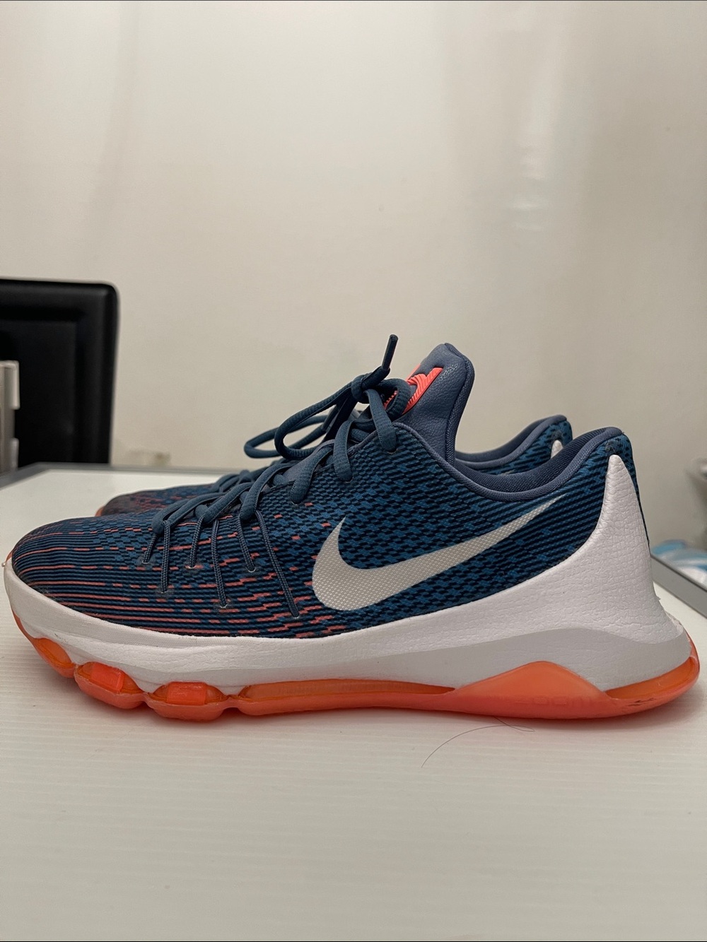 NIKE ZOOM KD 8 OCEAN FOG SNEAKERS YOUNG BOYS SIZE 7Y